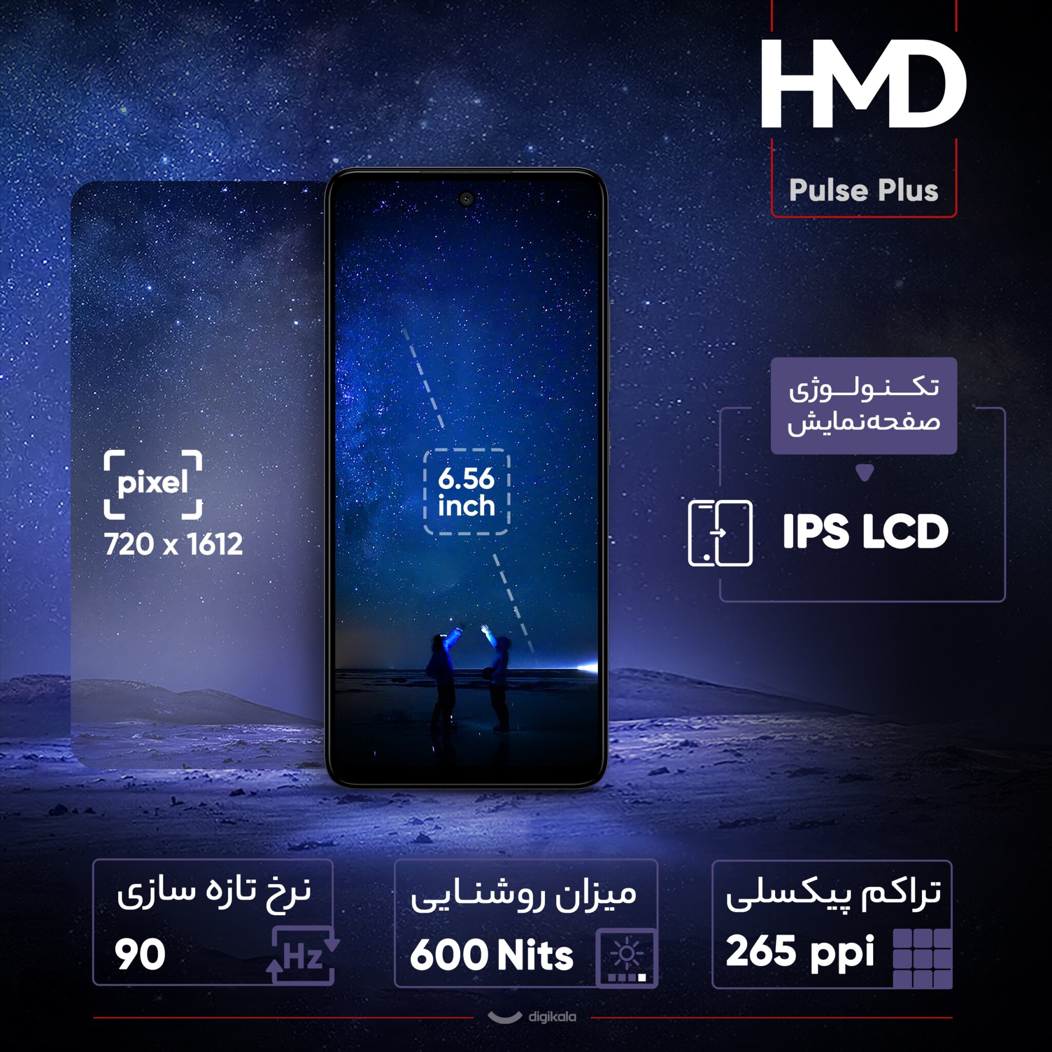 گوشی موبایل اچ ام دی مدل Pulse Plus دو سیم کارت ظرفیت 128 گیگابایت و رم 6 گیگابایت - مونتاژ ایران تحت لیسانس HMD فنلاند
