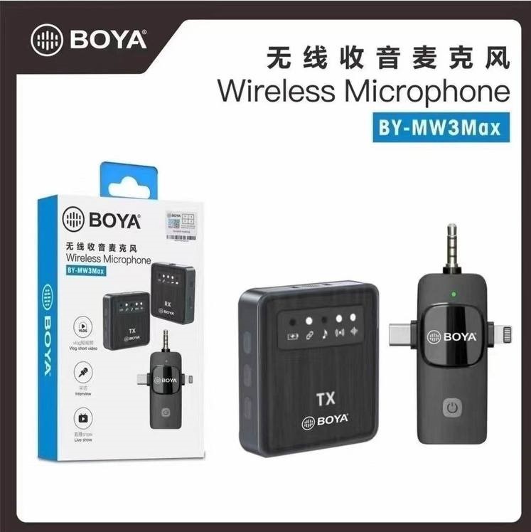 میکروفون یقه ای بویا مدل BOYA BY-MW3 Max میکروفون یقه ای بویا مدل BOYA BY-MW3 Max