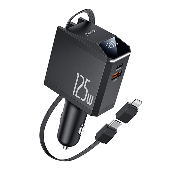 شارژر فندکی 125 وات سه پورت یسیدو مدل Y71